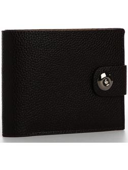 Портмоне на магните, отдел для купюр, карт, монет, цвет коричневый