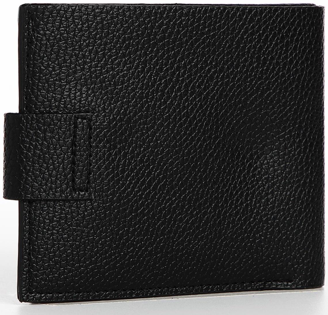 Портмоне на магните, отдел для купюр, карт, монет, цвет чёрный