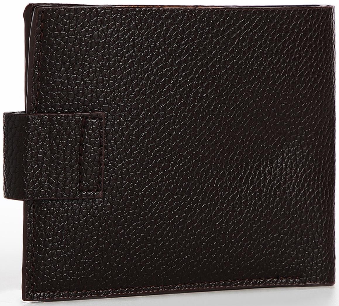 Портмоне на магните, отдел для купюр, карт, монет, цвет коричневый