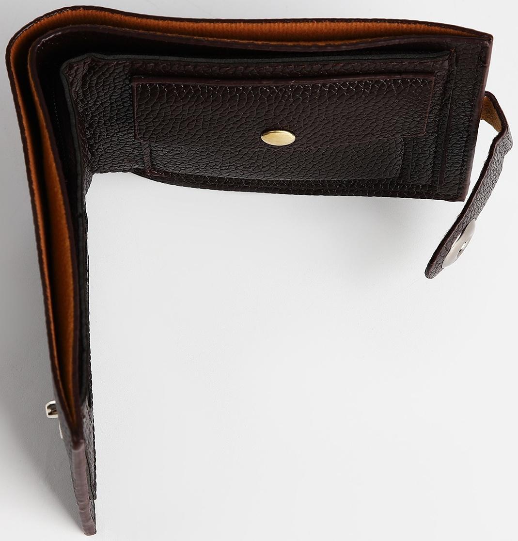 Портмоне на магните, отдел для купюр, карт, монет, цвет коричневый