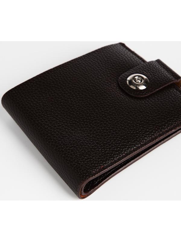 Портмоне на магните, отдел для купюр, карт, монет, цвет коричневый