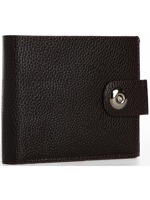 Портмоне на магните, отдел для купюр, карт, монет, цвет коричневый