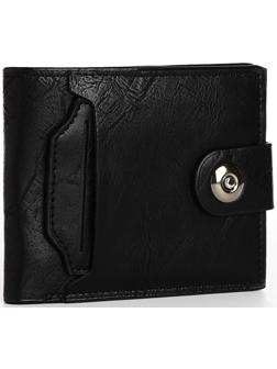 Портмоне мужское на магните, отдел для купюр, для карт, для монет, цвет чёрный