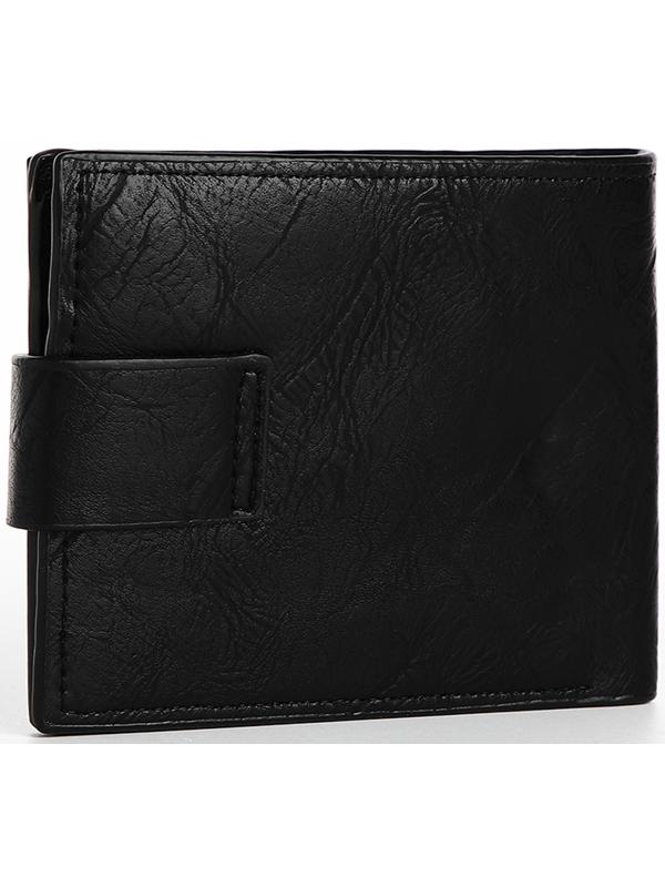 Портмоне мужское на магните, отдел для купюр, для карт, для монет, цвет чёрный