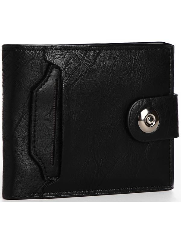 Портмоне мужское на магните, отдел для купюр, для карт, для монет, цвет чёрный