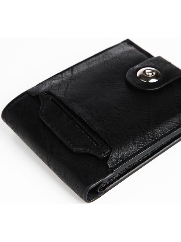 Портмоне мужское на магните, отдел для купюр, для карт, для монет, цвет чёрный