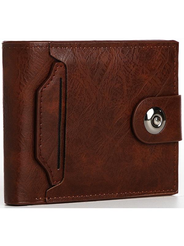 Портмоне мужское на магните, отдел для купюр, для карт, для монет, цвет коричневый
