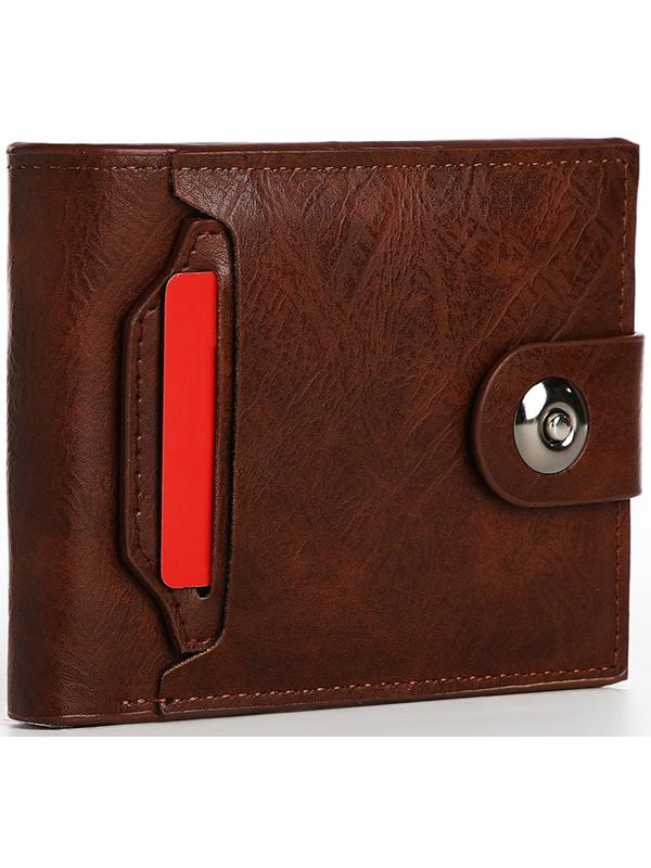 Портмоне мужское на магните, отдел для купюр, для карт, для монет, цвет коричневый