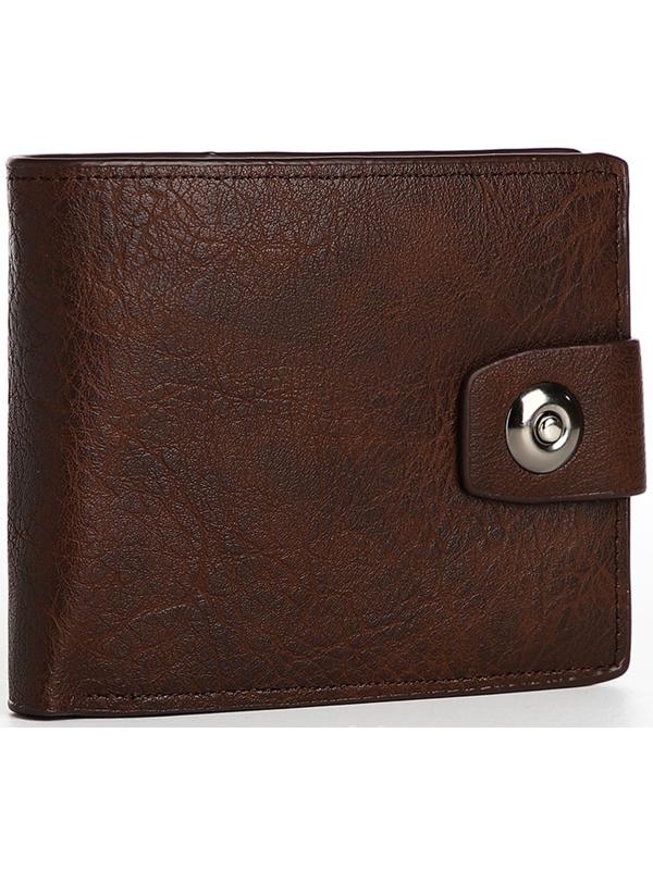 Портмоне мужское на магните, отдел для купюр, для карт, для монет, цвет коричневый