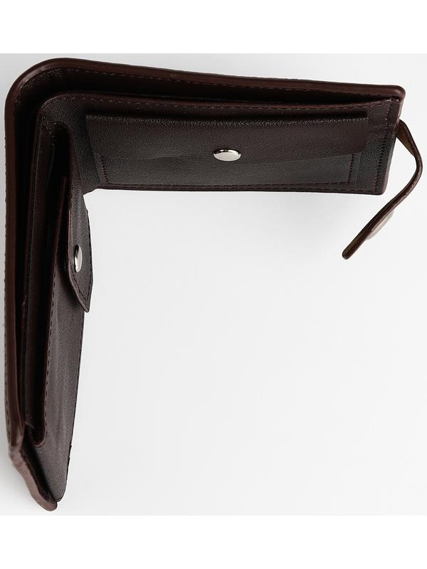 Портмоне мужское на магните, отдел для купюр, для карт, для монет, цвет коричневый