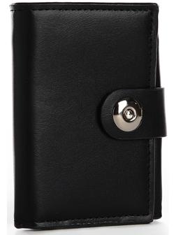 Портмоне мужское на магните, отдел для купюр, для карт, для монет, цвет чёрный