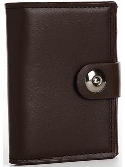 Портмоне мужское на магните, отдел для купюр, для карт, для монет, цвет коричневый