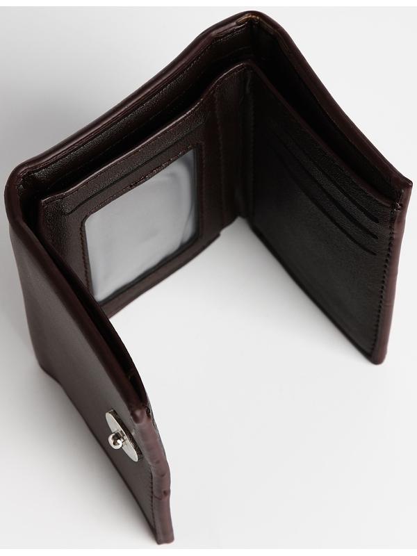 Портмоне мужское на магните, отдел для купюр, для карт, для монет, цвет коричневый