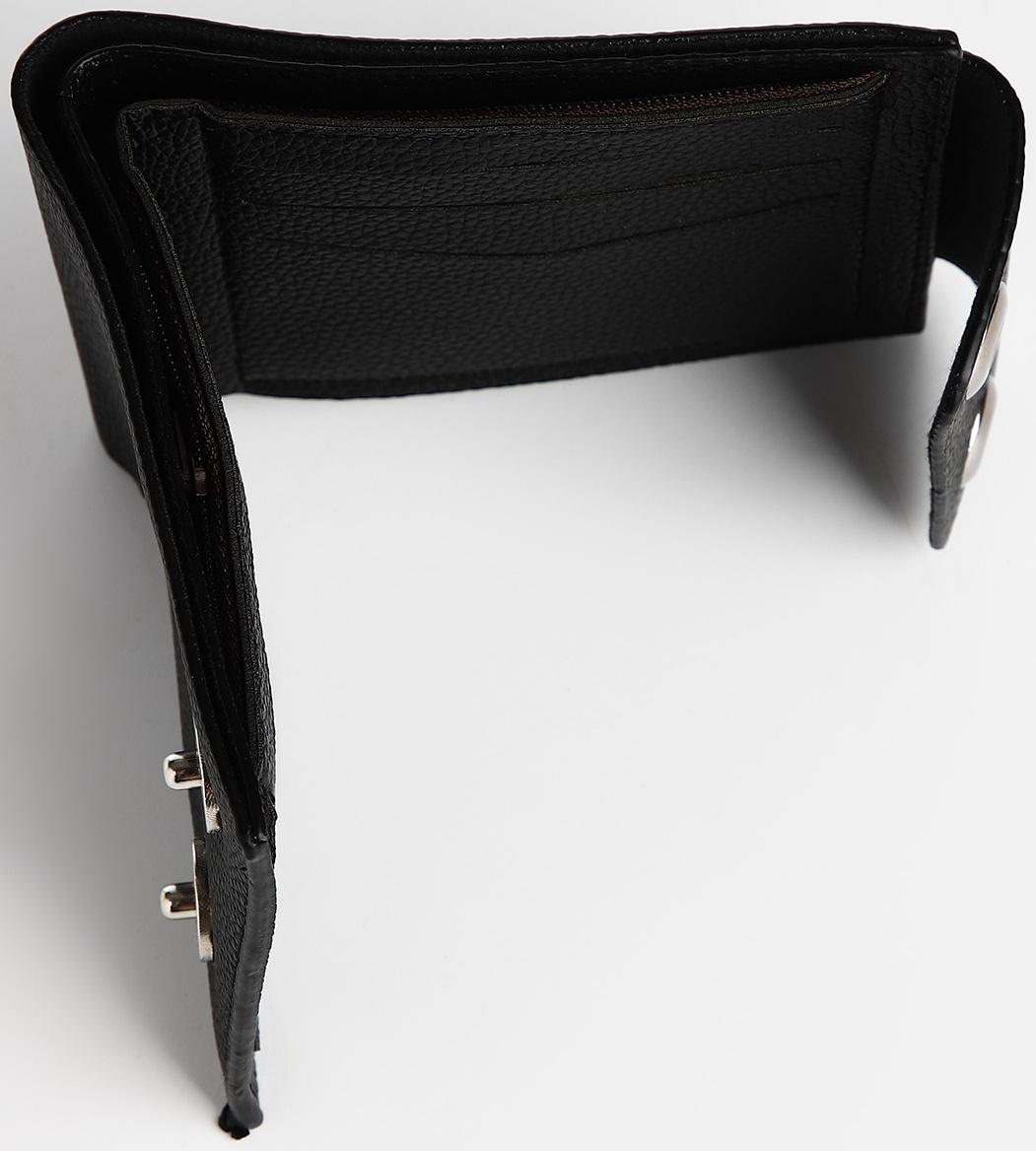 Портмоне мужское на магнитах, отдел для купюр, для карт, для монет, цвет чёрный