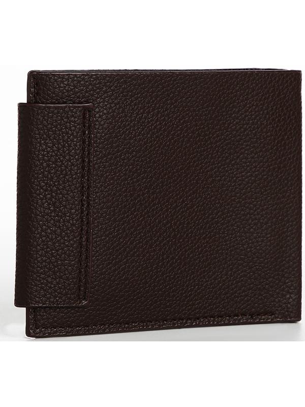 Портмоне мужское на магнитах, отдел для купюр, для карт, для монет, цвет коричневый
