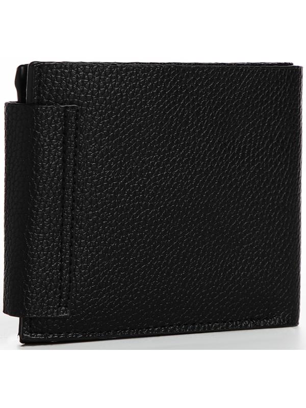 Портмоне мужское на магнитах, отдел для купюр, для карт, для монет, цвет чёрный