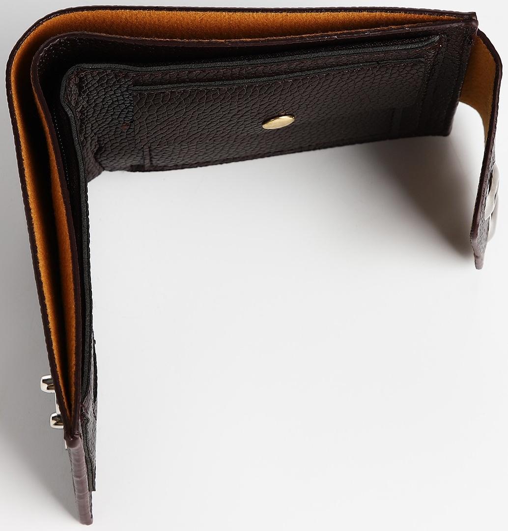 Портмоне мужское на магнитах, отдел для купюр, для карт, для монет, цвет коричневый