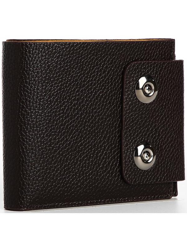 Портмоне мужское на магнитах, отдел для купюр, для карт, для монет, цвет коричневый