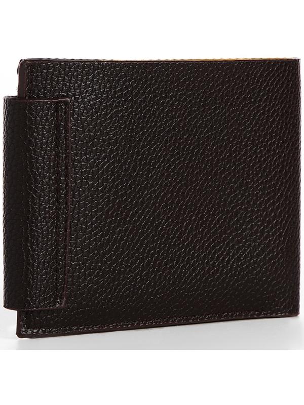 Портмоне мужское на магнитах, отдел для купюр, для карт, для монет, цвет коричневый