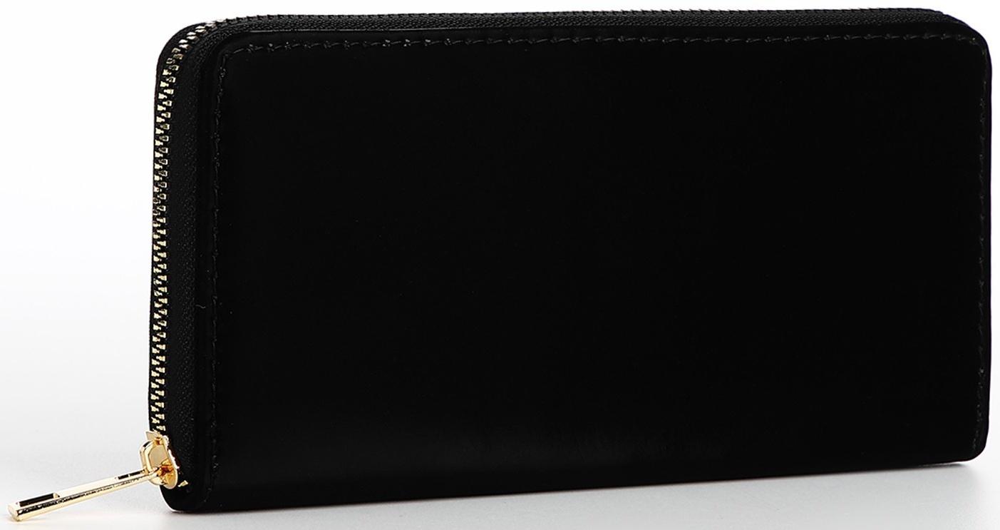 Кошелёк на молнии, цвет чёрный