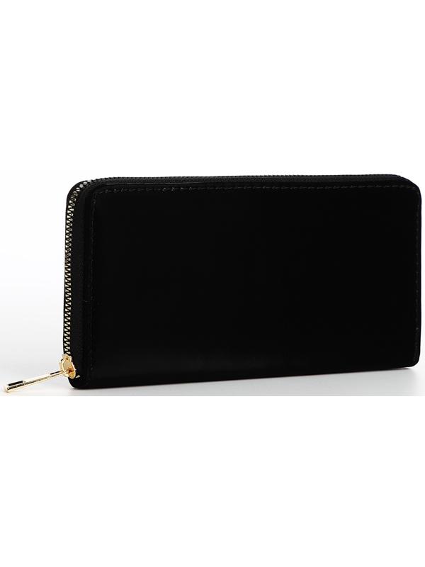 Кошелёк на молнии, цвет чёрный