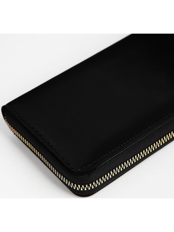 Кошелёк на молнии, цвет чёрный