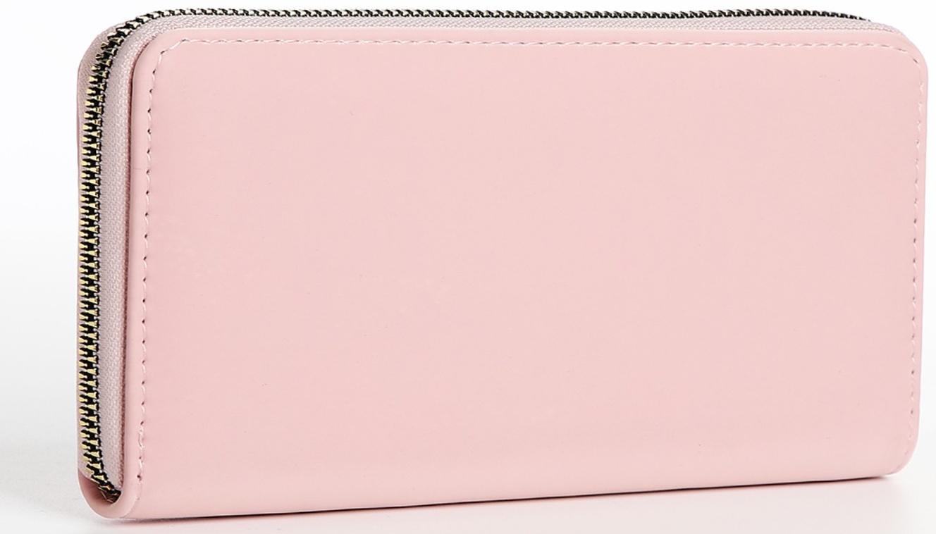 Кошелёк на молнии, цвет розовый