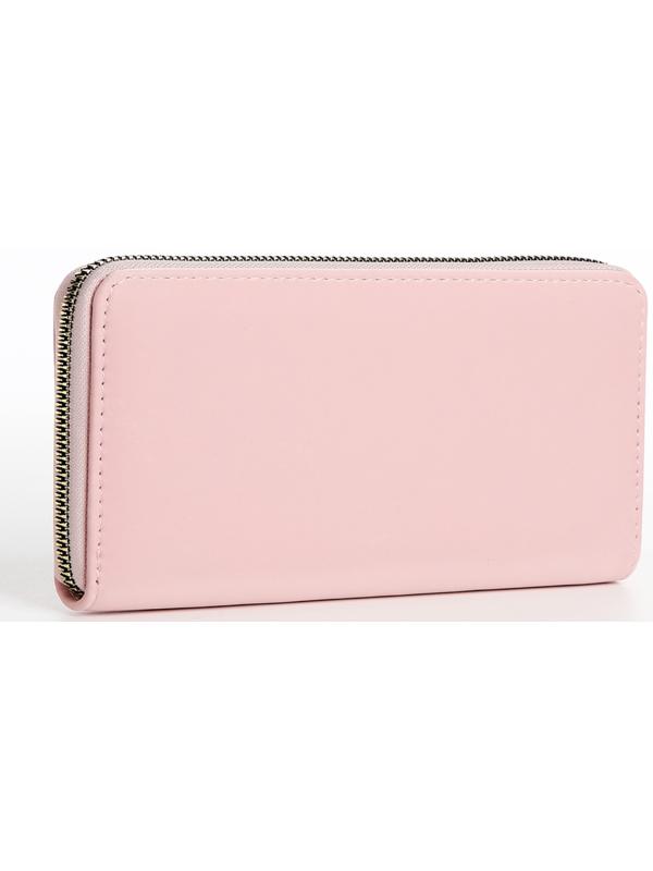 Кошелёк на молнии, цвет розовый