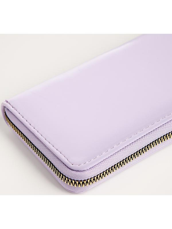 Кошелёк на молнии, цвет сиреневый
