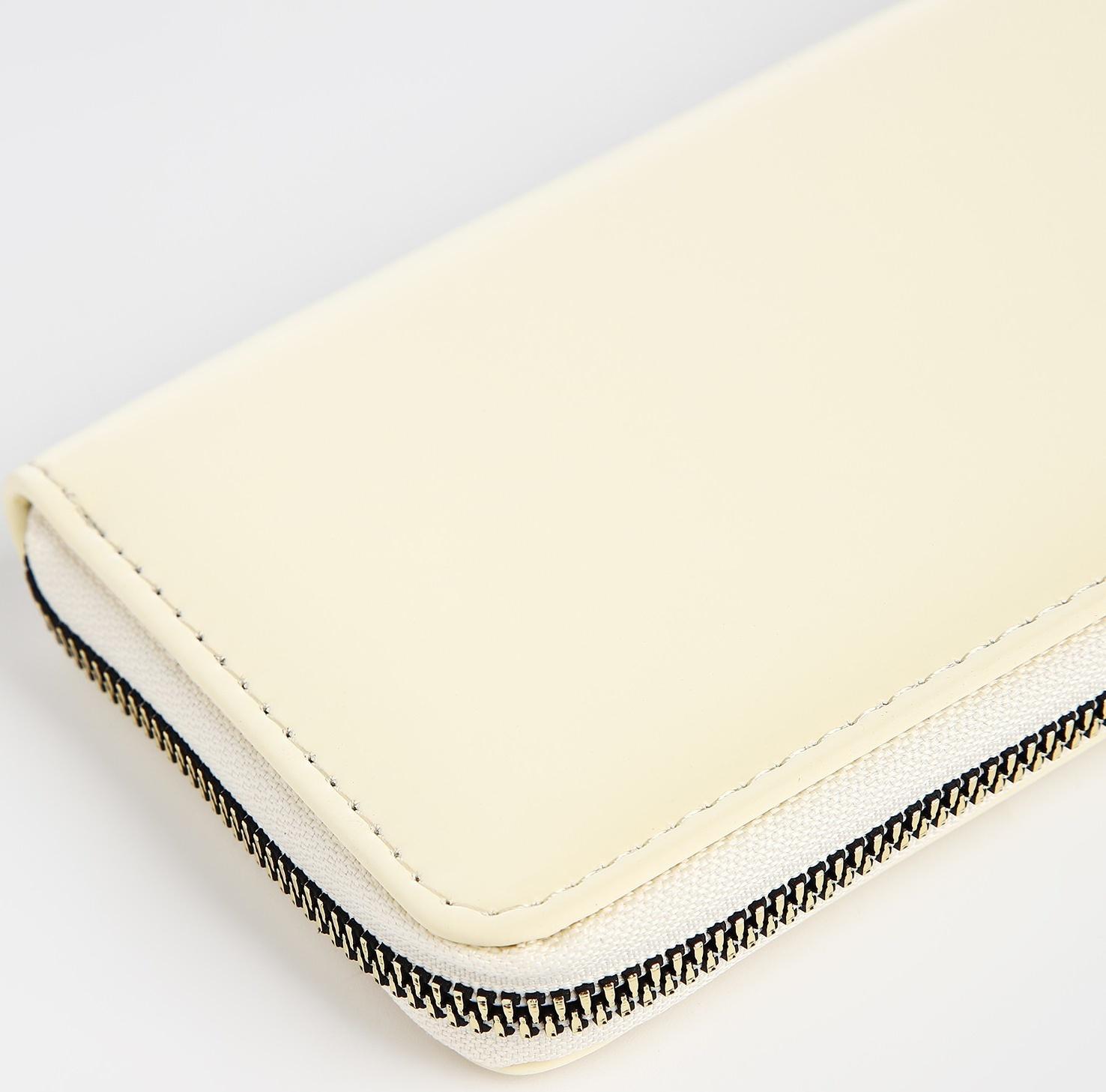 Кошелёк на молнии, цвет бежевый