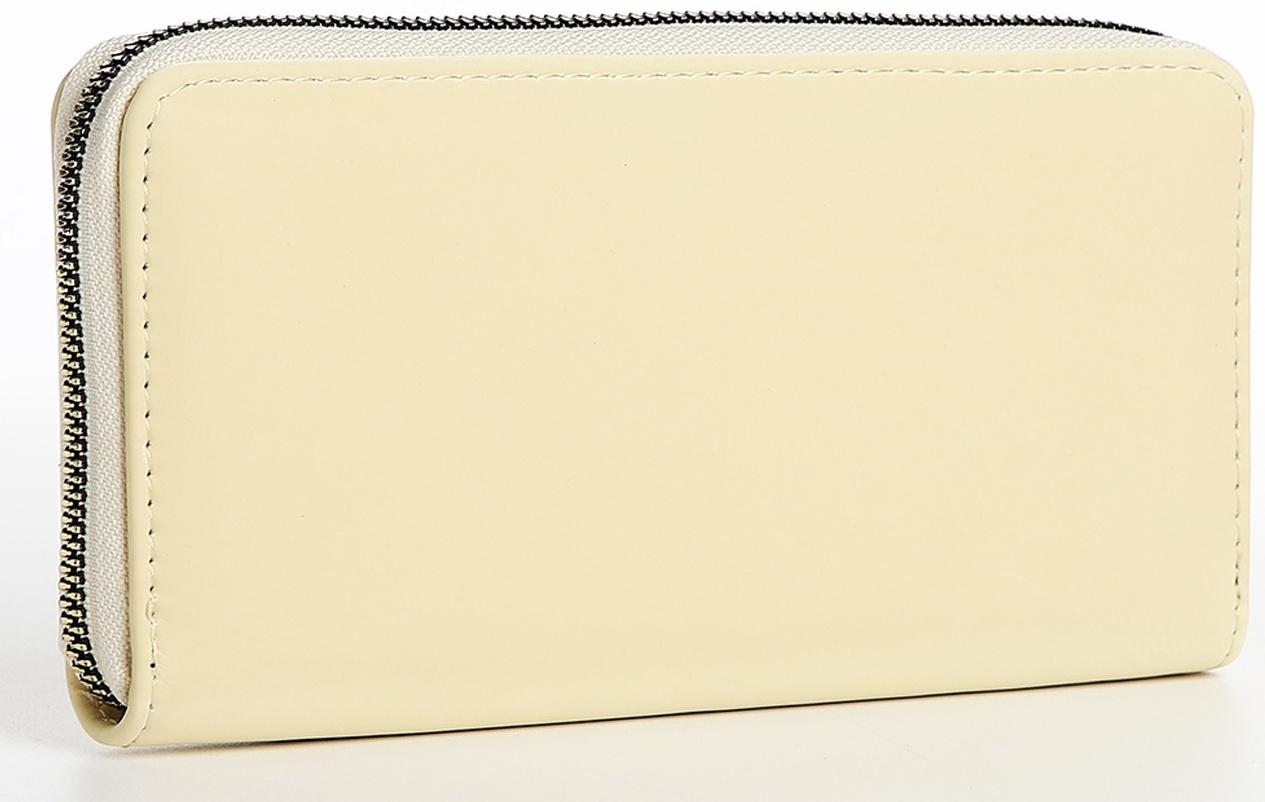 Кошелёк на молнии, цвет бежевый