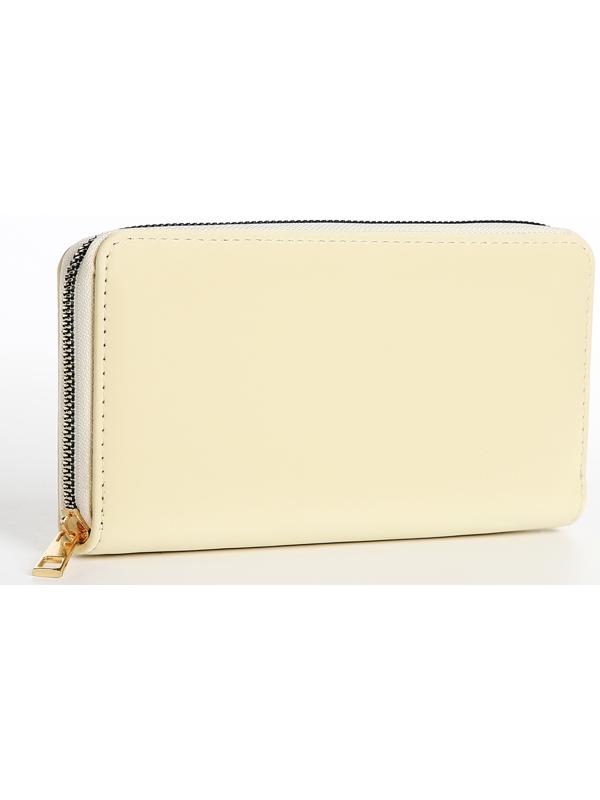 Кошелёк на молнии, цвет бежевый