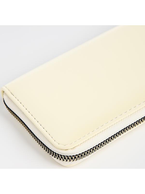 Кошелёк на молнии, цвет бежевый