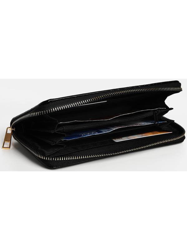 Кошелёк на молнии, цвет чёрный
