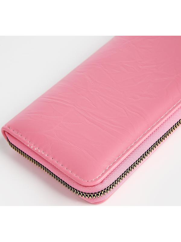 Кошелёк на молнии, цвет розовый