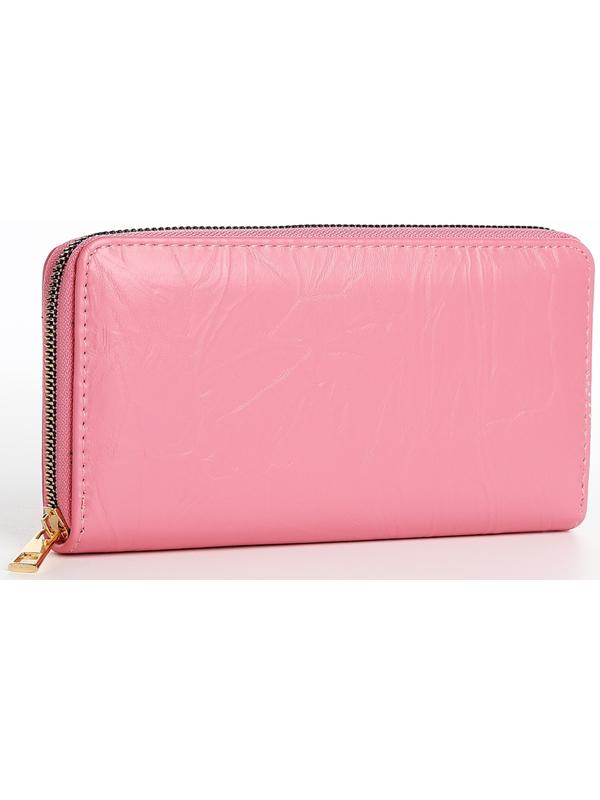Кошелёк на молнии, цвет розовый