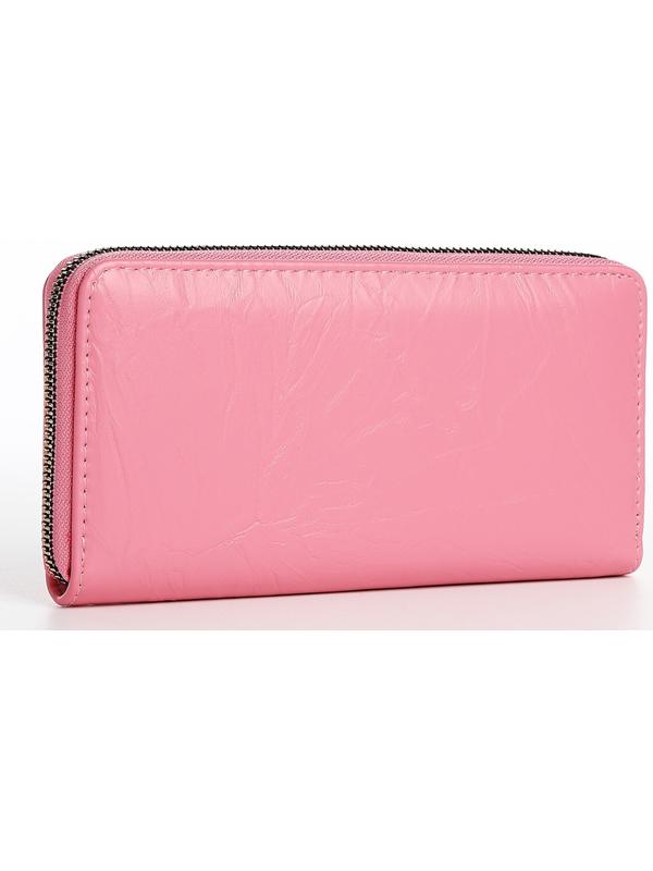 Кошелёк на молнии, цвет розовый