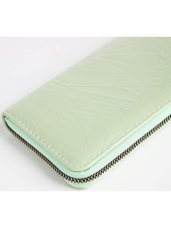 Кошелёк на молнии, цвет зелёный
