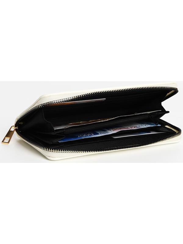 Кошелёк на молнии, цвет белый