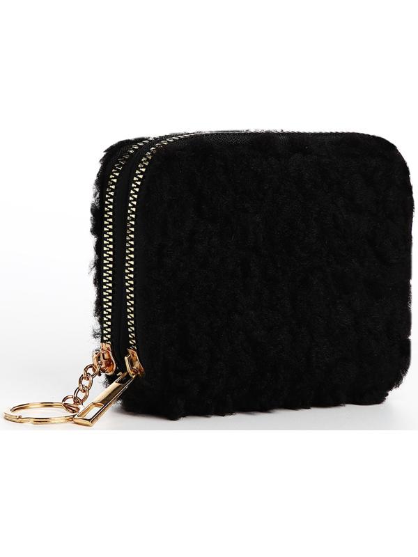 Кошелёк на молнии, цвет чёрный