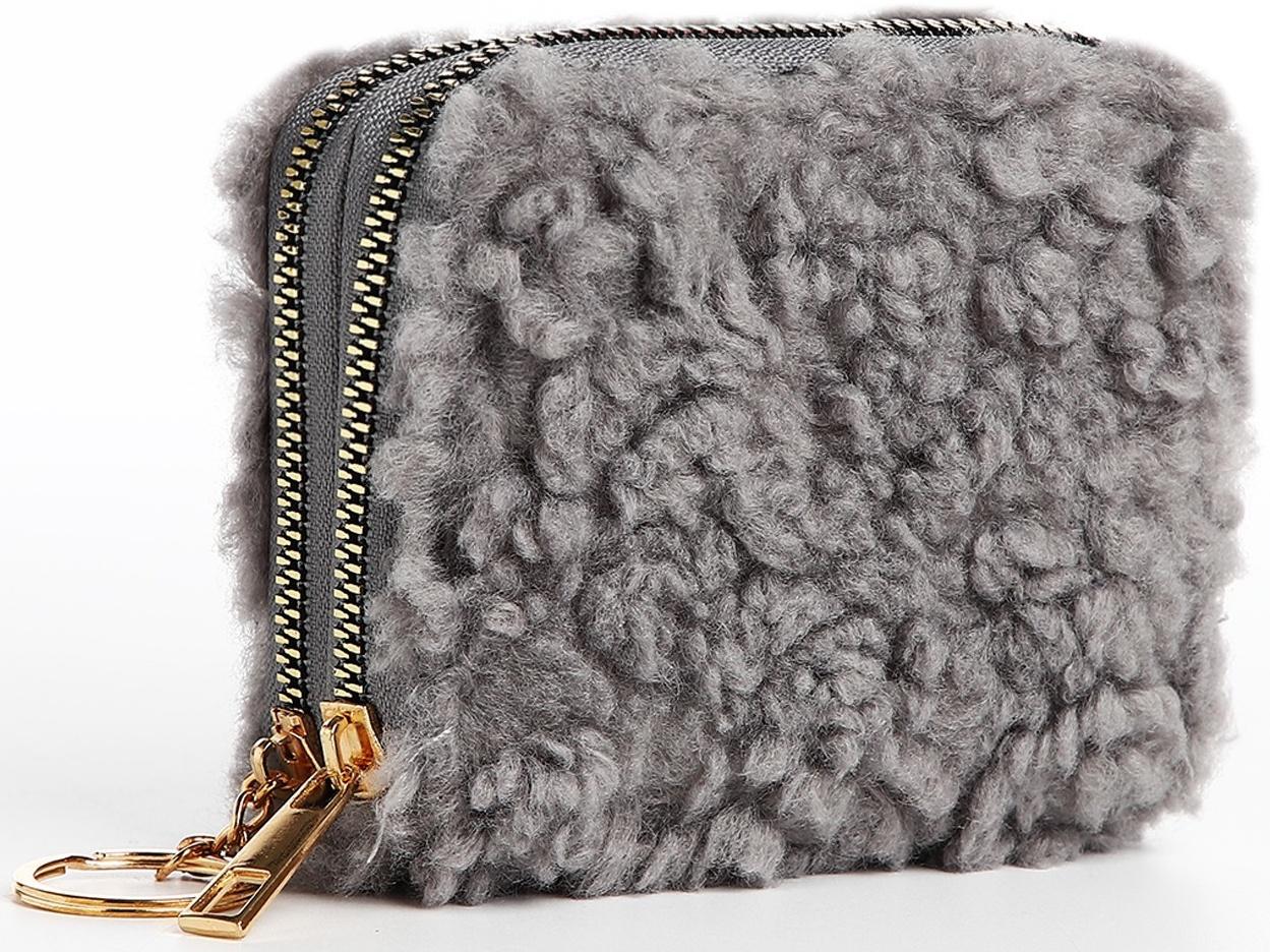 Кошелёк на молнии, цвет серый