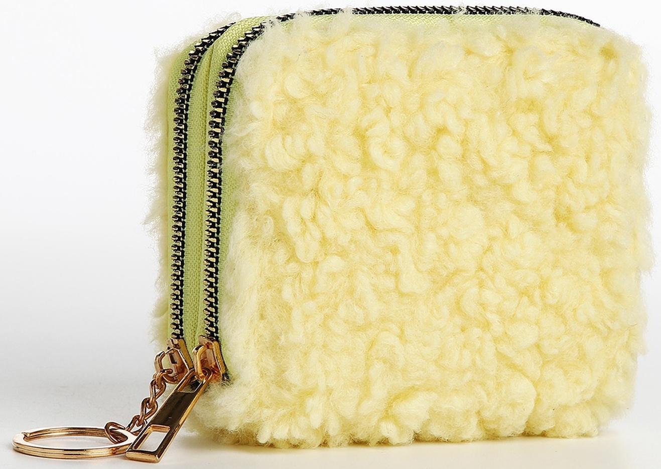 Кошелёк на молнии, цвет жёлтый