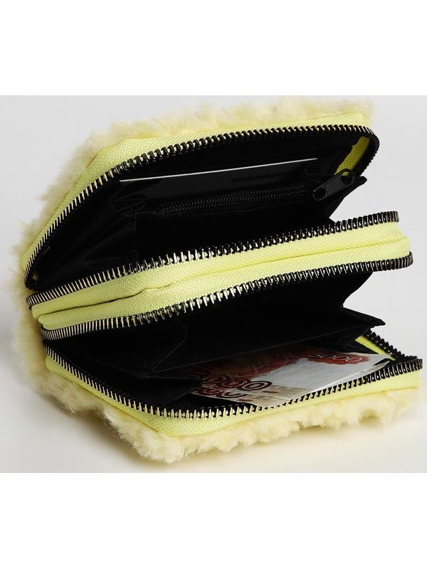 Кошелёк на молнии, цвет жёлтый