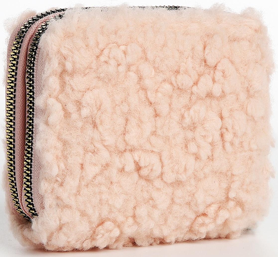 Кошелёк на молнии, цвет розовый