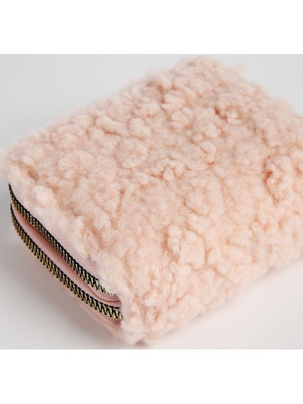 Кошелёк на молнии, цвет розовый