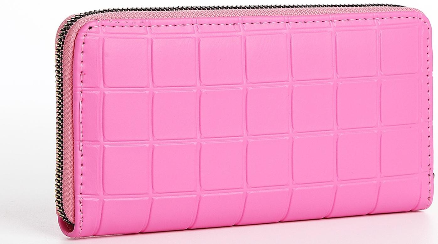 Кошелёк на молнии, цвет розовый