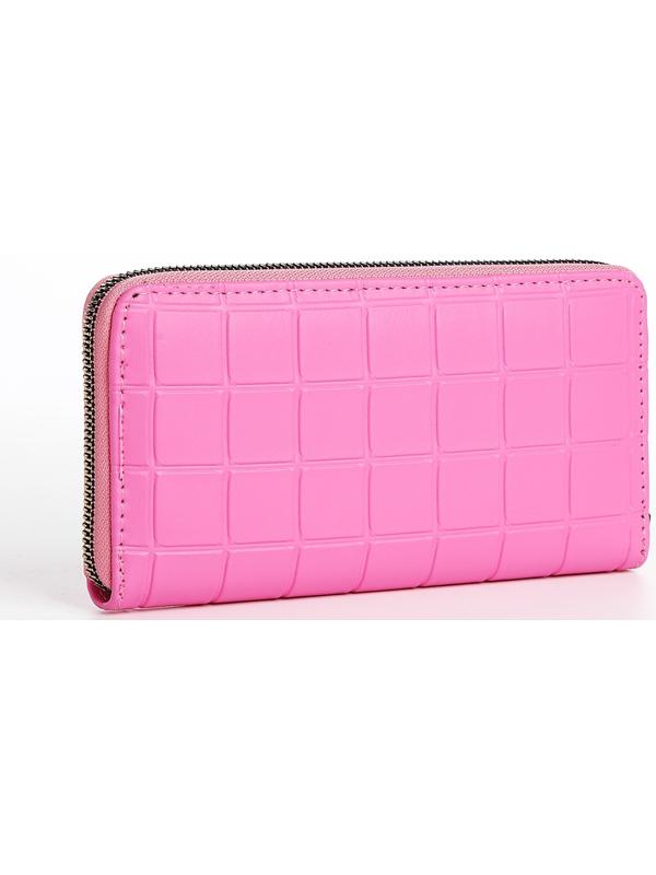 Кошелёк на молнии, цвет розовый
