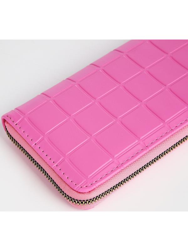 Кошелёк на молнии, цвет розовый