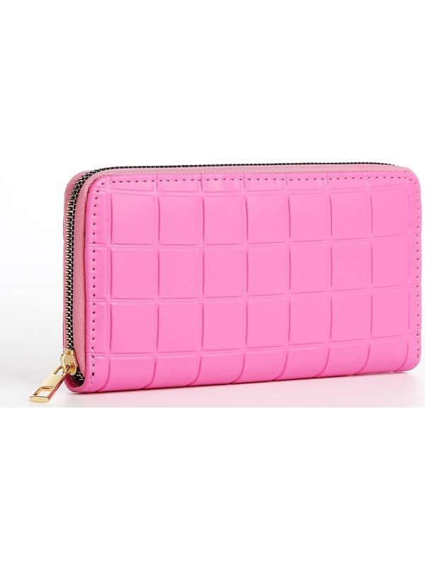 Кошелёк на молнии, цвет розовый