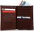 Портмоне мужское без застёжки, 3 в 1, отдел автодокументов, паспорта, карт, купюр, цвет коричневый